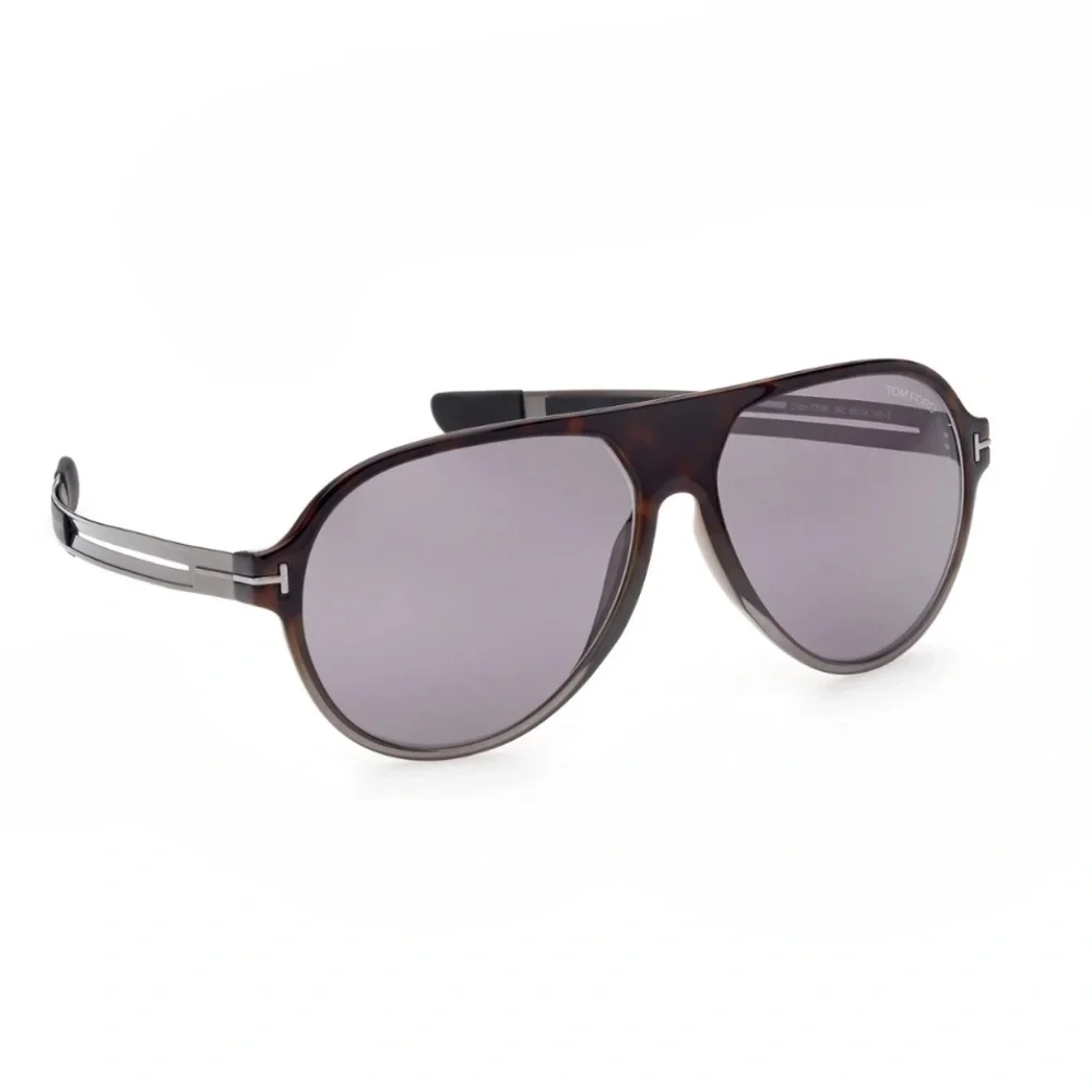 Tom Ford Oscar TF881 56C Tortoise Grey Retro Sunglasses Frame 60-14-140 - Picture 4 of 15